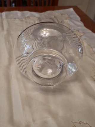 Vaso cristallo vintage decorato