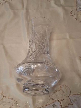 Vaso cristallo vintage decorato