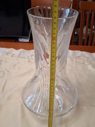 Vaso cristallo vintage decorato