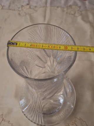 Vaso cristallo vintage decorato