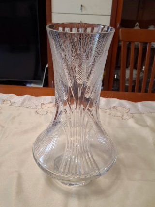 Vaso cristallo vintage decorato