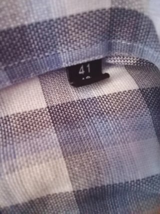 Camisa Hugo Boss cuadros azul M/41 usada una vez