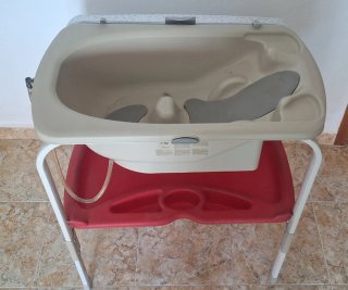Bañera cambiador bebé con bandeja
