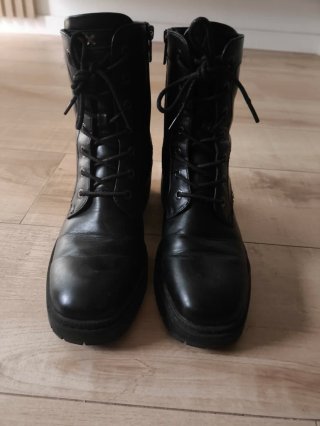 Botas militares XTI negras plataforma talla 41