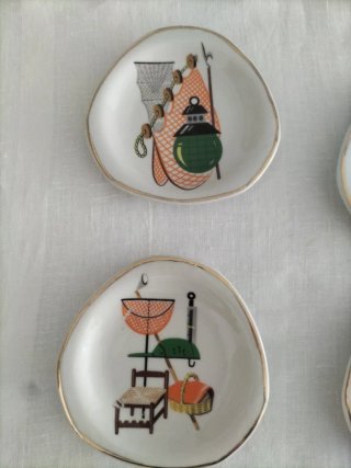 Platitos de pan 60-70 vintage vajilla antigua