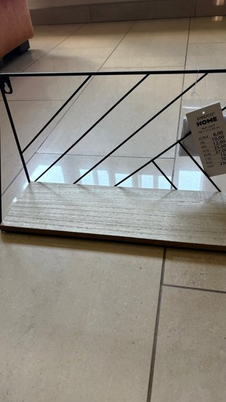 Estante pared metal y madera