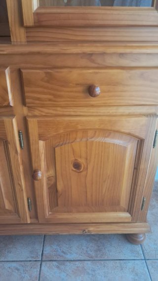 Conjunto comedor: mesa + 6 sillas madera