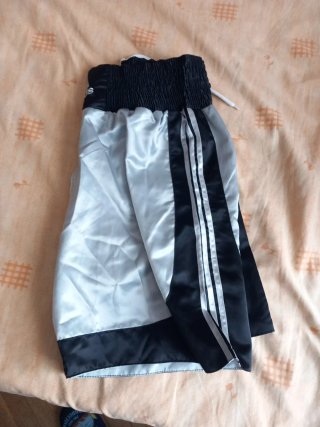 Pantalón de Boxeo Adidas Negro/Plateado