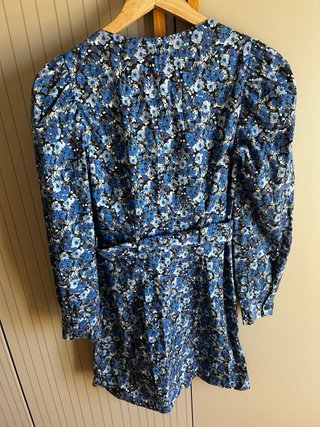 Vestido floral azul Stradivarius