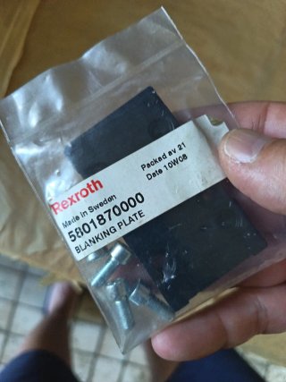 Piastra di Chiusura Rexroth 5801870000 ISO1 Nuova