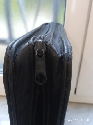 Cartella portadocumenti A4 in pelle nera