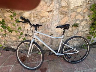 Bicicleta plateada