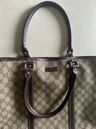 Borsa tote Gucci monogram marrone