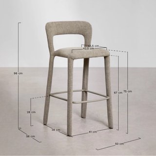 Taburete alto 75cm con respaldo SKLUM