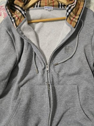 Sudadera Burberry Gris con Cremallera