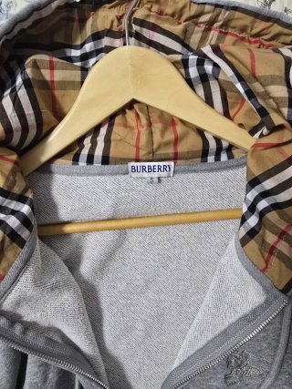 Sudadera Burberry Gris con Cremallera