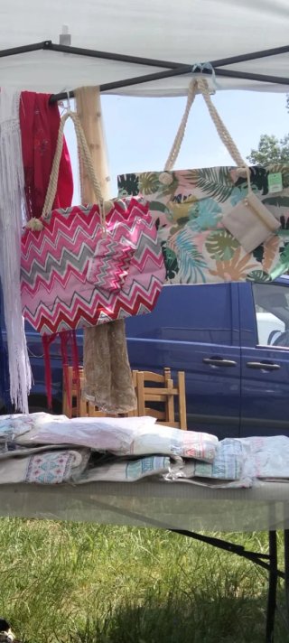 Bolsos de playa tropicales multicolor