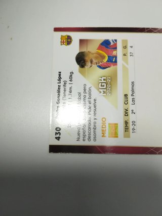 Pedri rookie MGK 2020-21 Panini
