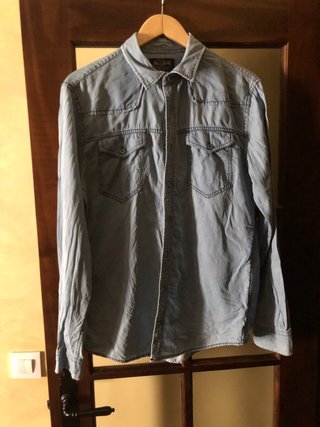 Camisa vaquera Pull&Bear azul