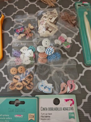 Lote Accesorios Costura: Cremalleras, Botones, Tij