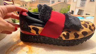 Mocasines Animal Print Rojo y Marrón