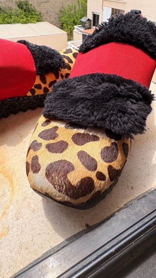 Mocasines Animal Print Rojo y Marrón