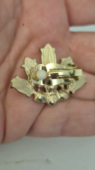 Pendientes vintage años 90 cristales dorados
