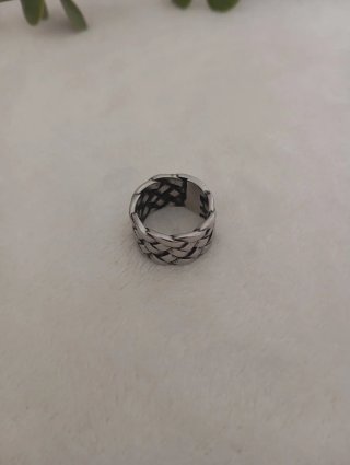 Anillo Plata Trenzado Hombre