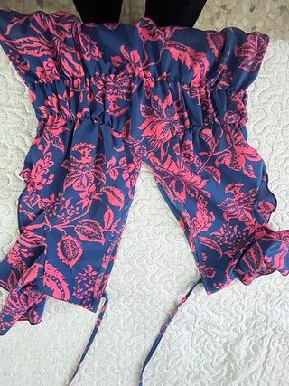 Vestido largo SHEIN floral azul y rosa Talla S