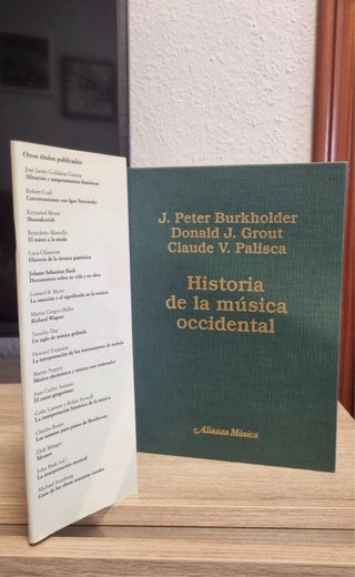 Libro Historia de la música occidental