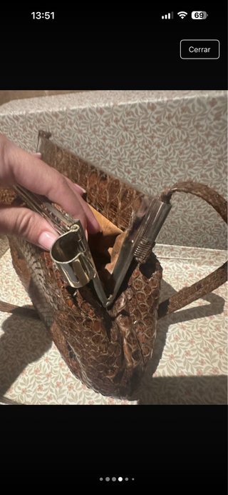 Bolso Vintage Piel Serpiente Años 50