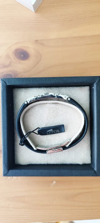 Pulsera Lotus Acero Negro Hombre