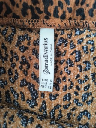 Minifalda Stradivarius Animal Print Talla S