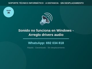 Sonido no funciona en Windows - Arreglo drivers audio