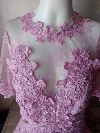 Abito Pizzo Rosa - Guess