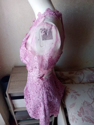 Abito Pizzo Rosa - Guess