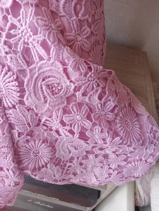 Abito Pizzo Rosa - Guess