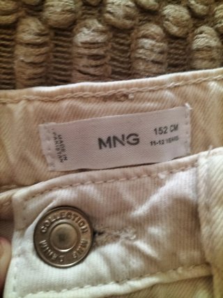 Gonna in denim Mango crema per bambine