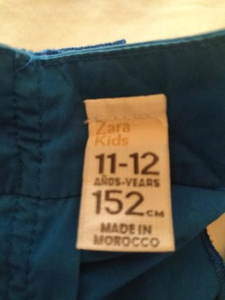 Vestito corto per bambina Zara Kids blu