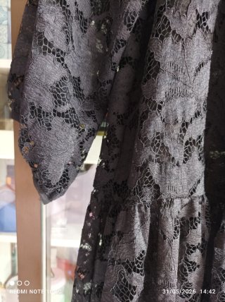 Vestido de encaje negro talla S grande
