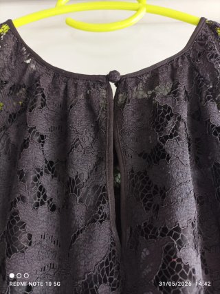 Vestido de encaje negro talla S grande
