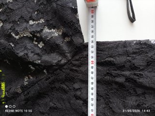 Vestido de encaje negro talla S grande