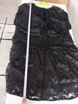 Vestido de encaje negro talla S grande