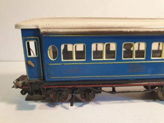 Vagón de tren hojalata azul PAYA