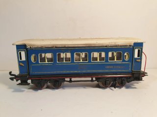 Vagón de tren hojalata azul PAYA