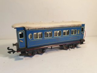 Vagón de tren hojalata azul PAYA