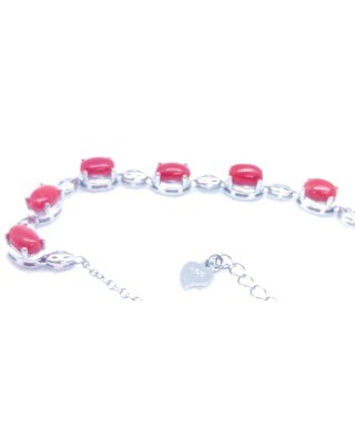 Pulsera Coral Italiano Plata