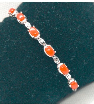 Pulsera Coral Italiano Plata