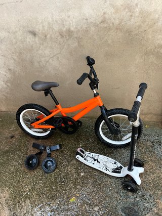 Bicicleta y patinete niño 4/7 anos