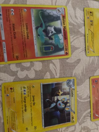 Lote de 6 cartas Pokémon: Flareon, Luxio, etc.